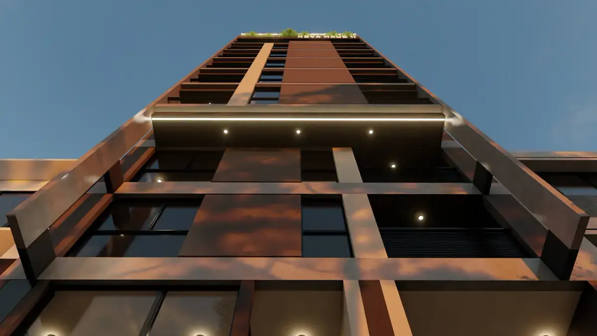 Render de Nova Haus II, 2.292 m² documentados en BIM por BIMARG.