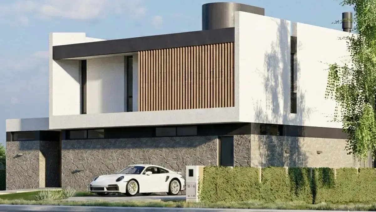 Render de Casa Or, 260 m² documentados en BIM por BIMARG.