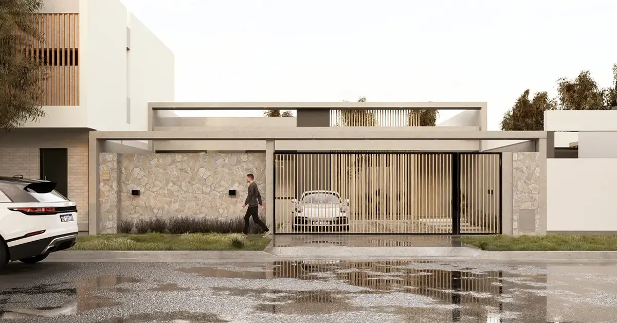 Render de Casa Da, 224 m² documentados en BIM por BIMARG.