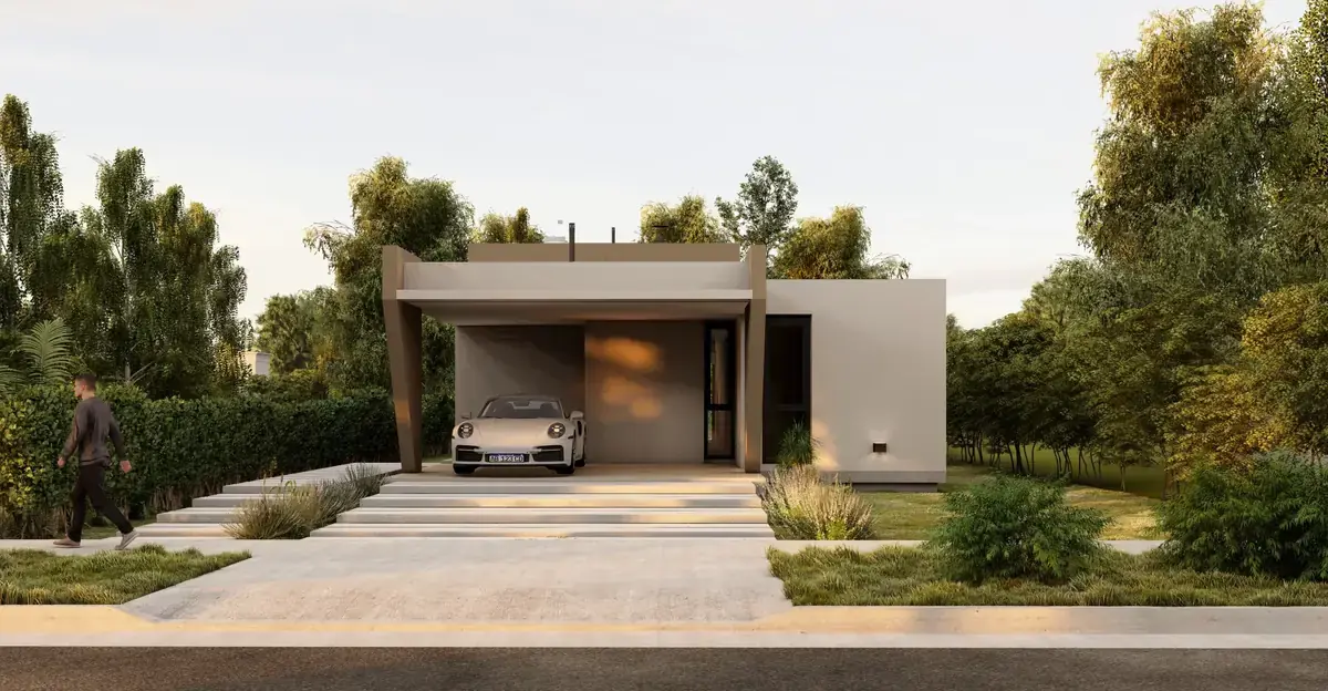 Render de Casa Pa, 173 m² documentados en BIM por BIMARG.