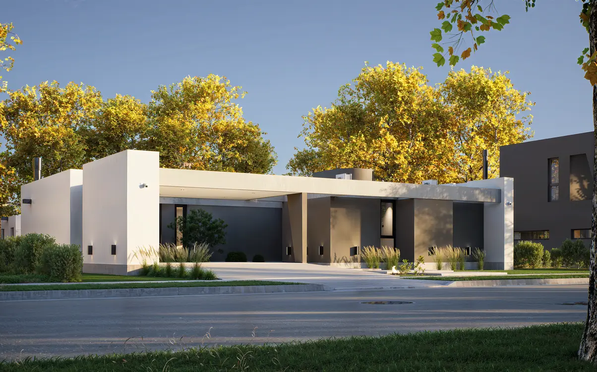 Render de Casa Sm, 200 m² documentados en BIM por BIMARG.